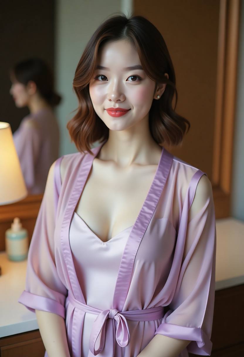 夜晚的海岸与灯塔
